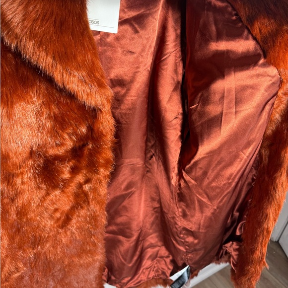 ASOS Faux Fur Coat Women’s Size 14 - Picture 6 of 8